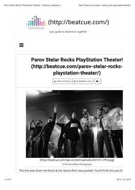 Parov Stelar Rocks Playstation Theater! - Beatcue.Combeatcu