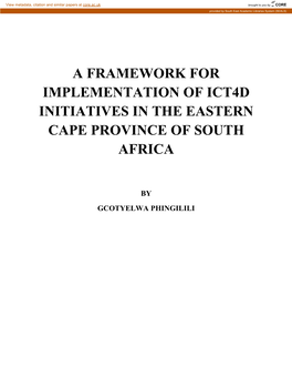 An Ethics Framework for an ICT4D Initiative in Rural Communities