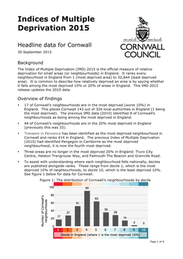 Indices of Multiple Deprivation 2015