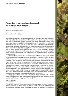 Toward an Ecosystem-Based Approach to Fisheries: a Risk Analysis