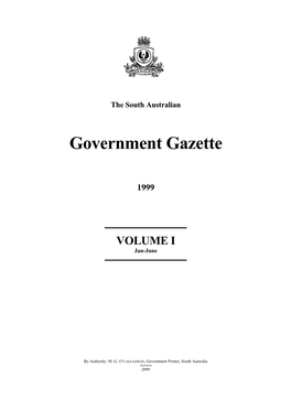 SOUTH AUSTRALIAN GOVERNMENT GAZETTE [July-December