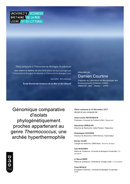 Comparative Genomics of Closely Related Thermococcus Isolates, a Genus of Hyperthermophilic Archaea