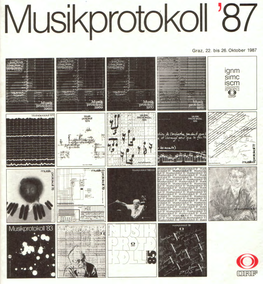 Musikprotokoll 1987 Programmbuch