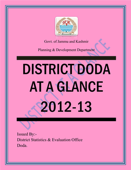 District Doda at a Glance 2012-13