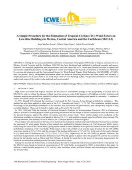 A Simple Procedure for the Estimation of Tropical-Cyclone (TC) Wind-Forces on Low-Rise Buildings in Mexico, Central America and the Caribbean (Mxca2)