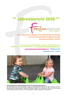 Jahresbericht 2020 Familienzentrum