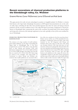 Recent Excavations of Charcoal Production Platforms in the Glendalough Valley, Co