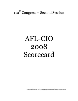 110 Congress – Second Session