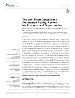 The Wolf from Dmanisi and Augmented Reality: Review, Implications, and Opportunities