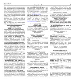 Diário Oficial 9 SEXTA-FEIRA, 10 DE DEZEMBRO DE 2010 Executivo 5