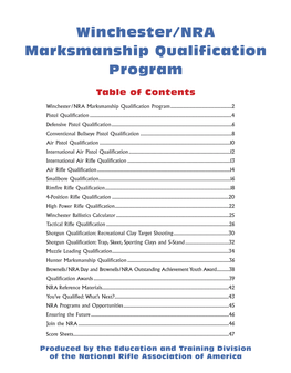 Winchester/NRA Marksmanship Qualification Program