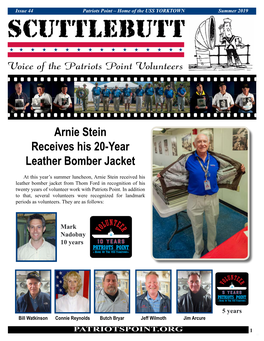 Arnie Stein Receives His 20-Year Leather Bomber Jacket