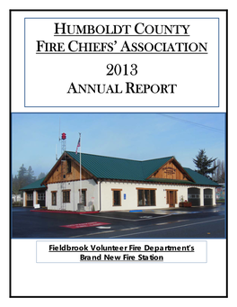 Humboldt County Fire Chiefs' Association 2013 Annual Report