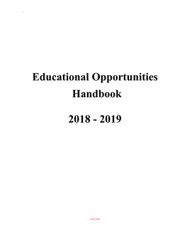 Educational Opportunities Handbook 2018