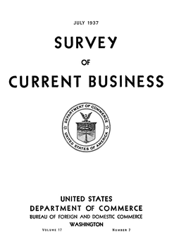 SURVEY of CURRENT BUSINESS July 1937