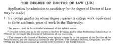 To Candidacy for the Degree of Doctor of Law May Be Made: 1