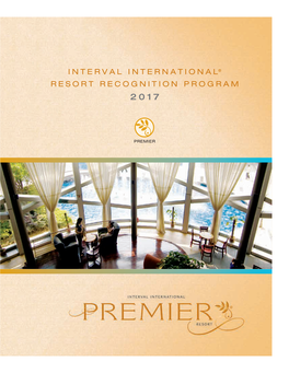 Interval International® Resort Recognition Program 2017