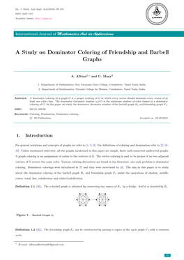 A Study on Dominator Coloring of Friendship and Barbell Graphs