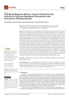 Cell-Based Reporter Release Assay to Determine the Activity of Calcium-Dependent Neurotoxins and Neuroactive Pharmaceuticals