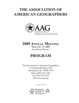 2009 Annual Meeting Program • 5 TABLE of CONTENTS