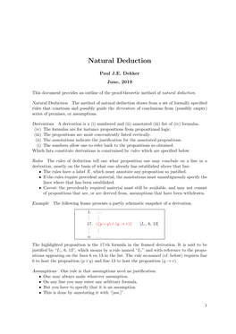 Natural Deduction