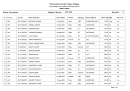 Ram Lakhan Singh Yadav College, Ranchi