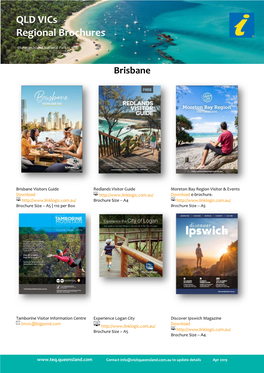 QLD Vics Regional Brochures