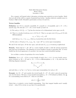 Vector Bundles