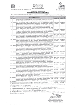 Mymensingh .- Memo No-4 6.42.6100.002 .O7.0A1.20-8T Date: 2B .Luly, 2020 Lnvitation for Tender (Works)