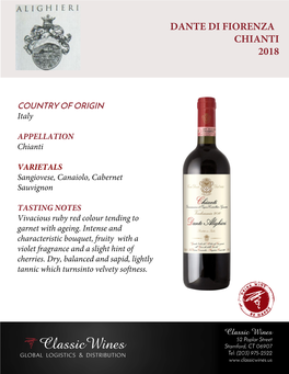 Dante Di Fiorenza Chianti 2018