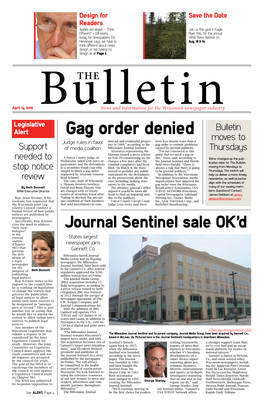 Gag Order Denied Bulletin