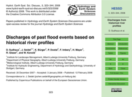 Discharges from Historical River Profiles