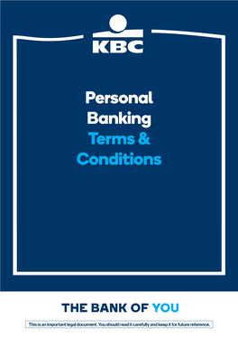 Personal Banking Terms and Conditions (Pdf, 424