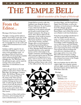 THE TEMPLE BELL Ofﬁcial Newsletter of the Temple of Witchcraft