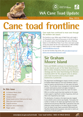 WA Cane Toad Update Sir Graham Moore Island