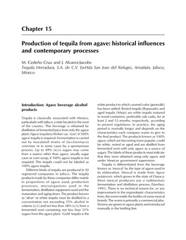 Chapter 15 Production of Tequila from Agave: Historical Influences and Contemporary Processes