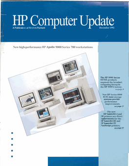 New High-Performance HP Apollo 9000 Series 700 Workstations