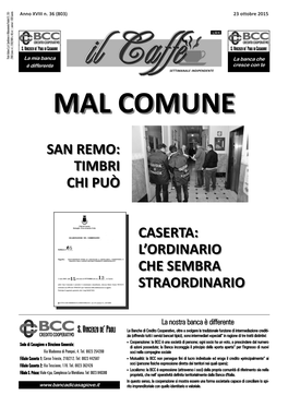 Caffè 36 Del 23 Ottobre 2015.Pub