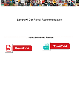 Langkawi Car Rental Recommendation