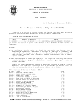 Densm – Divisão De Divulgação De Processos Seletivos – Tel/Fax