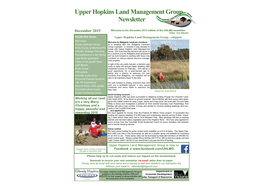 Upper Hopkins LMG Newsletter