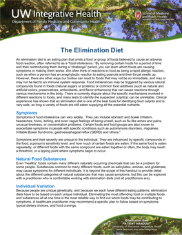 The Elimination Diet