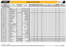 Midweek Regular Coupon 20/07/2021 11:02 1 / 5