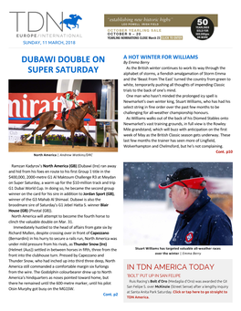Dubawi Double on Super Saturday Cont