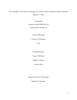 The Long-Term Consequences of Armed Conflict for Population Change in Tajikistan