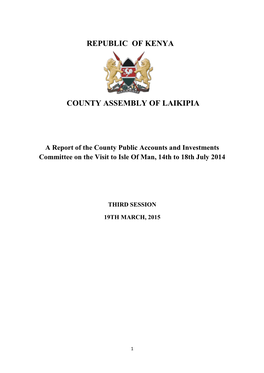 Republic of Kenya County Assembly of Laikipia