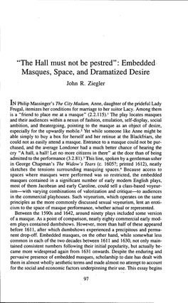 'The Hall Must Not Be Pestred