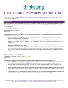 Is the Presidential Pardon Too Powerful?