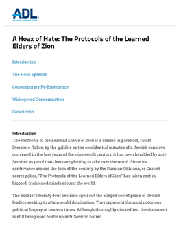 The Protocols of the Learned Elders of Zion