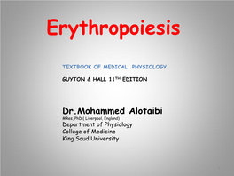 Erythropoiesis